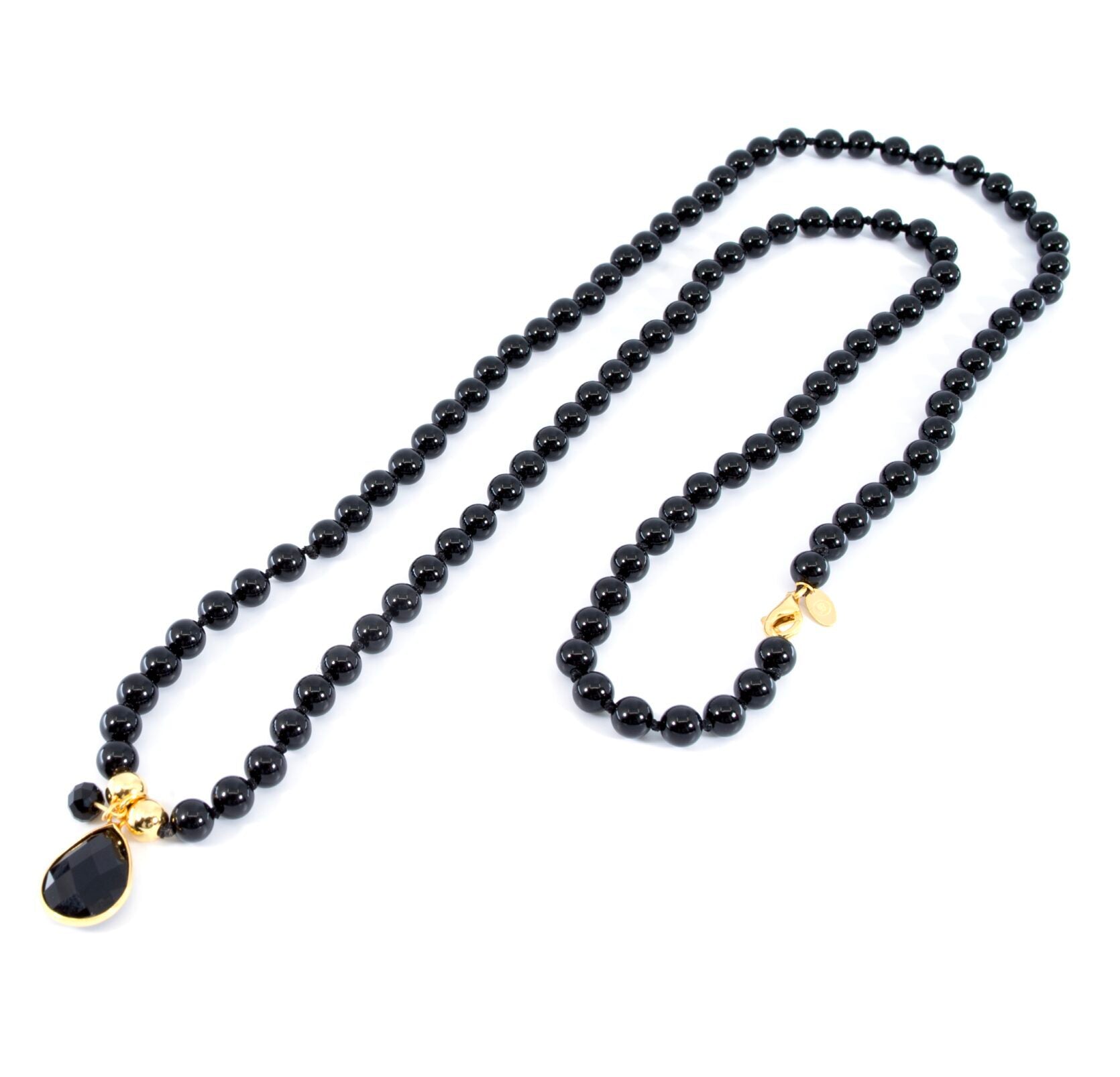 Balibay - Damen Halskette - Aurela - Onyx - Silber