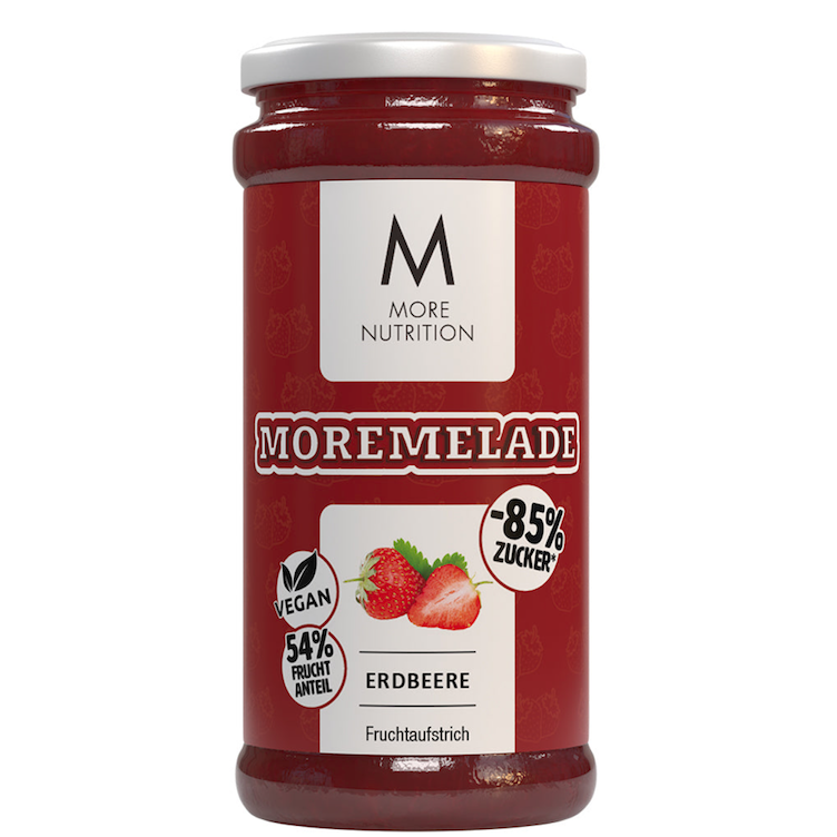 More Nutrition - Moremelade - Erdbeere - Fruchtaufstrich - Vegan - 240 g