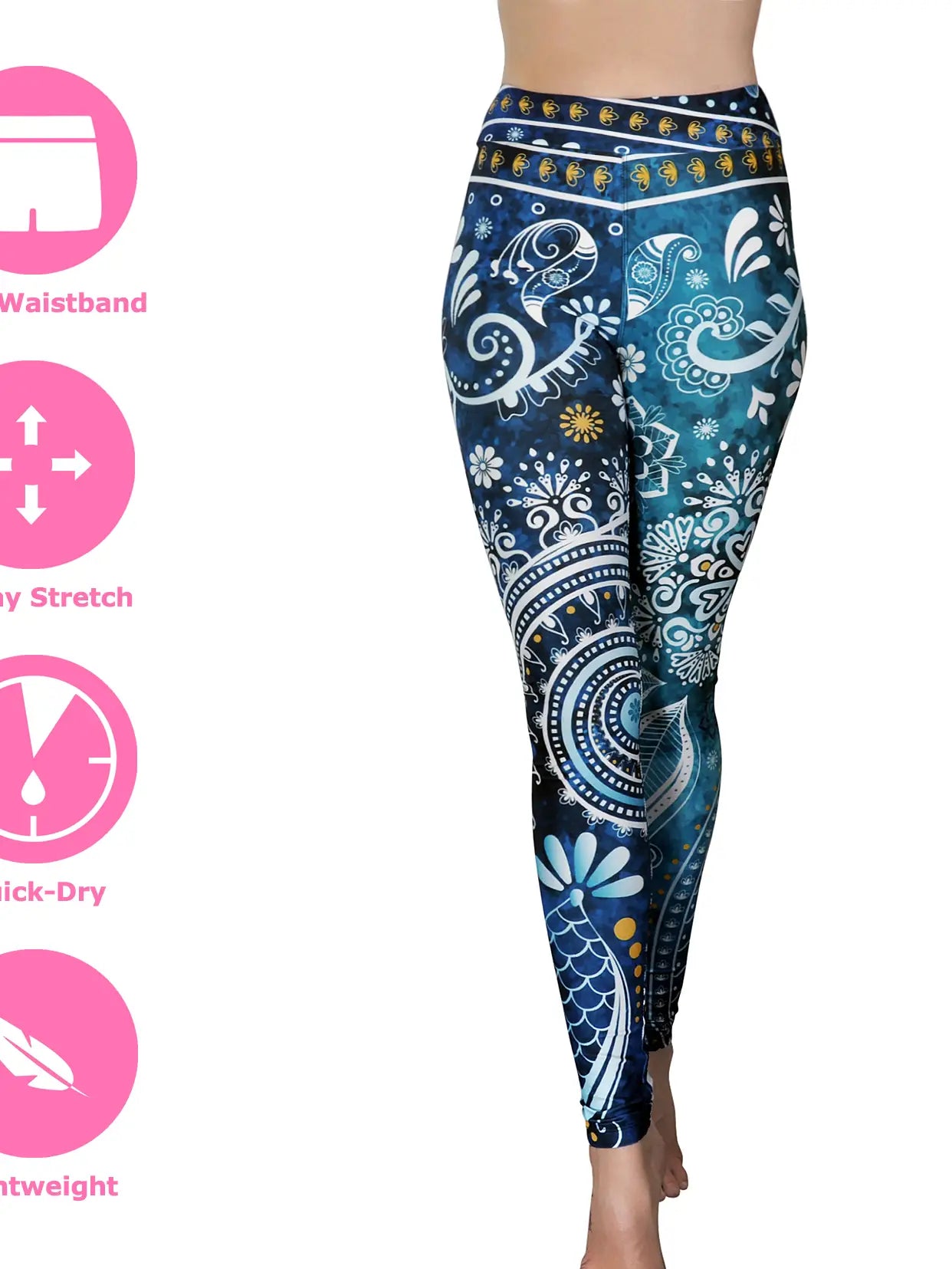 Zimmi Fit - High Waist Leggins - Aquamarine