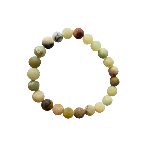 Stretcharmband mit einem Mix von Amazonsteinen