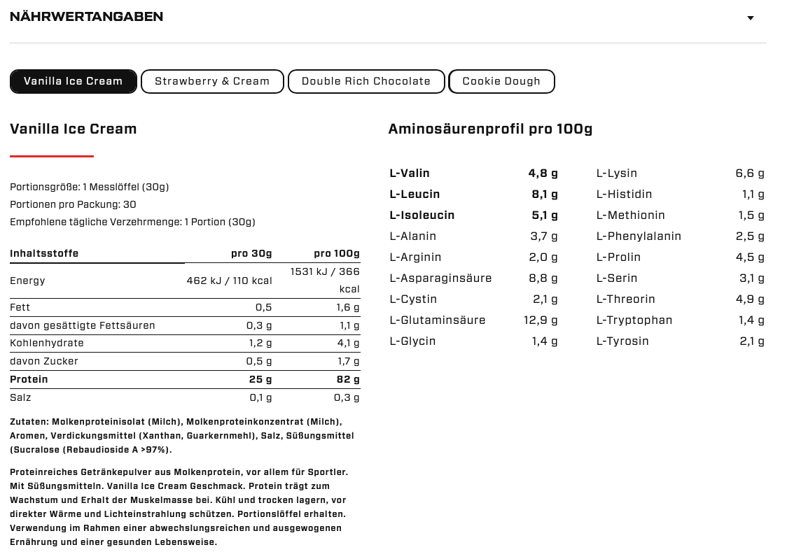 VAST - Pro Whey - 900g