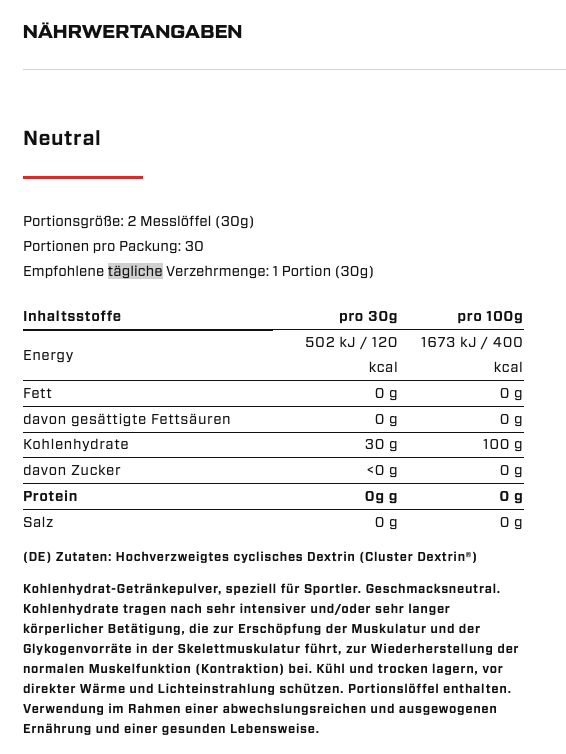 VAST - Pro Carbs - vegan - 900g