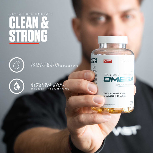 Vast - Clear Omega - Ultra pure Omega-3 Fischöl - 90 Kapseln
