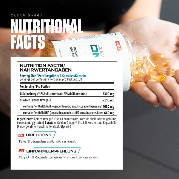 Vast - Clear Omega - Ultra pure Omega-3 Fischöl - 90 Kapseln