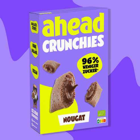 ahead crunchies - Nougat Bits mit 96% weniger Zucker