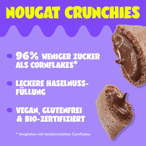 ahead crunchies - Nougat Bits mit 96% weniger Zucker