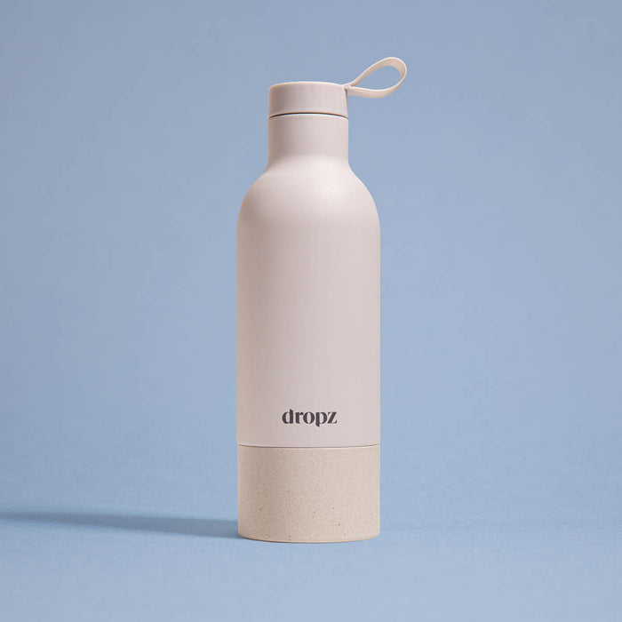 dropz - doppelwandige Edelstahlflasche - isolierend - White