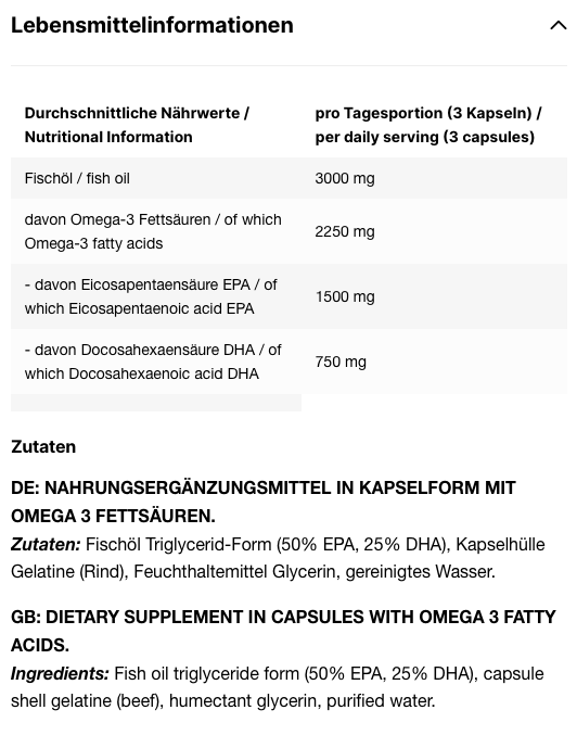 INLEAD - Omega-3 Kapseln
