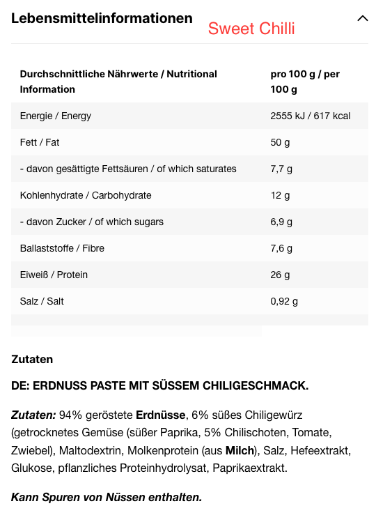 INLEAD - Peanut Butter- diverse Sorten - 500g