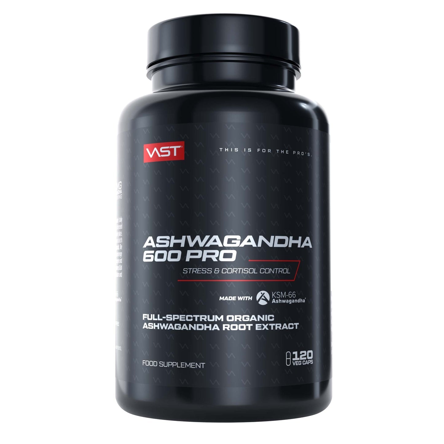 VAST - Ashwagandha 600 Pro - Vegan - 120 Caps - Stress und Cortisol Control