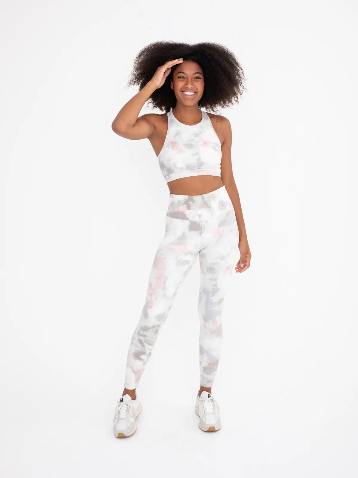 Zimmi Fit - Watercolor Floral Pocket Racerback Sports Bra