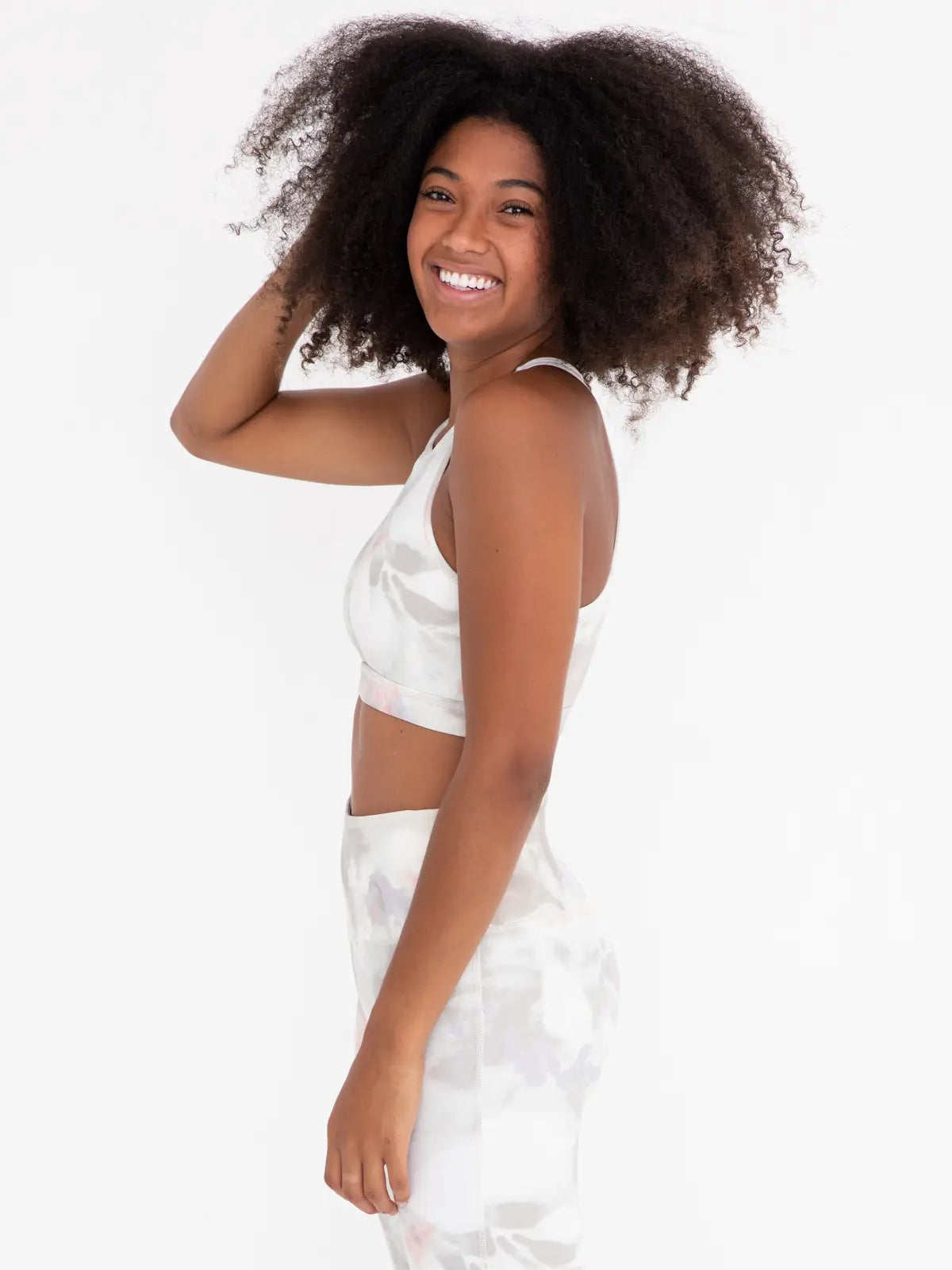 Zimmi Fit - Watercolor Floral Pocket Racerback Sports Bra