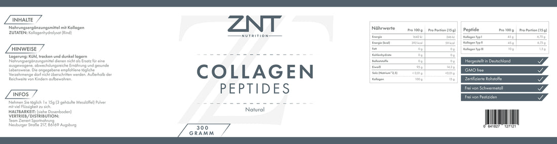 ZNT Nutrition - Collagen Peptides - Natural - 300 g